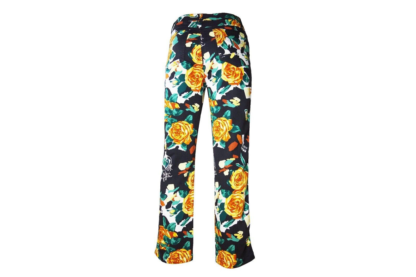 Moschino Jeans Vintage Floral Flower Print Pants Trousers 90s