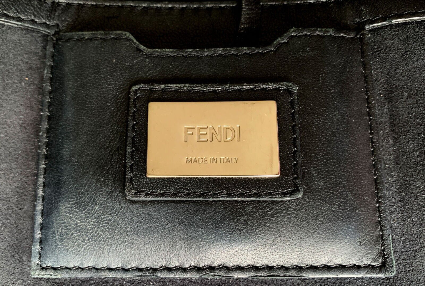 Fendi Gray Leather Be Baguette Crossbody Bag Multiple Shoulder Black Patchwork