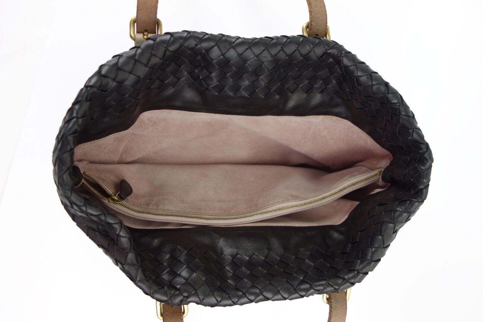 Bottega Veneta Black Intrecciato Tote Wove Leather Marquise Flower Bag Limited