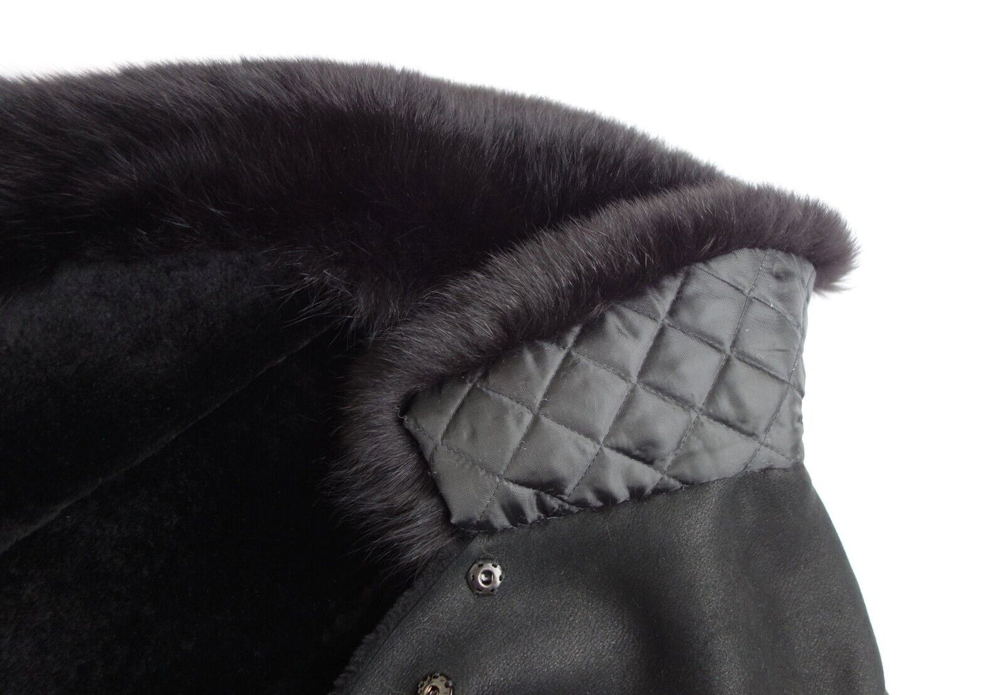 Gucci by Tom Ford Authentic Winter Shearling Black Jacket Fur Colar  Coat XS / S