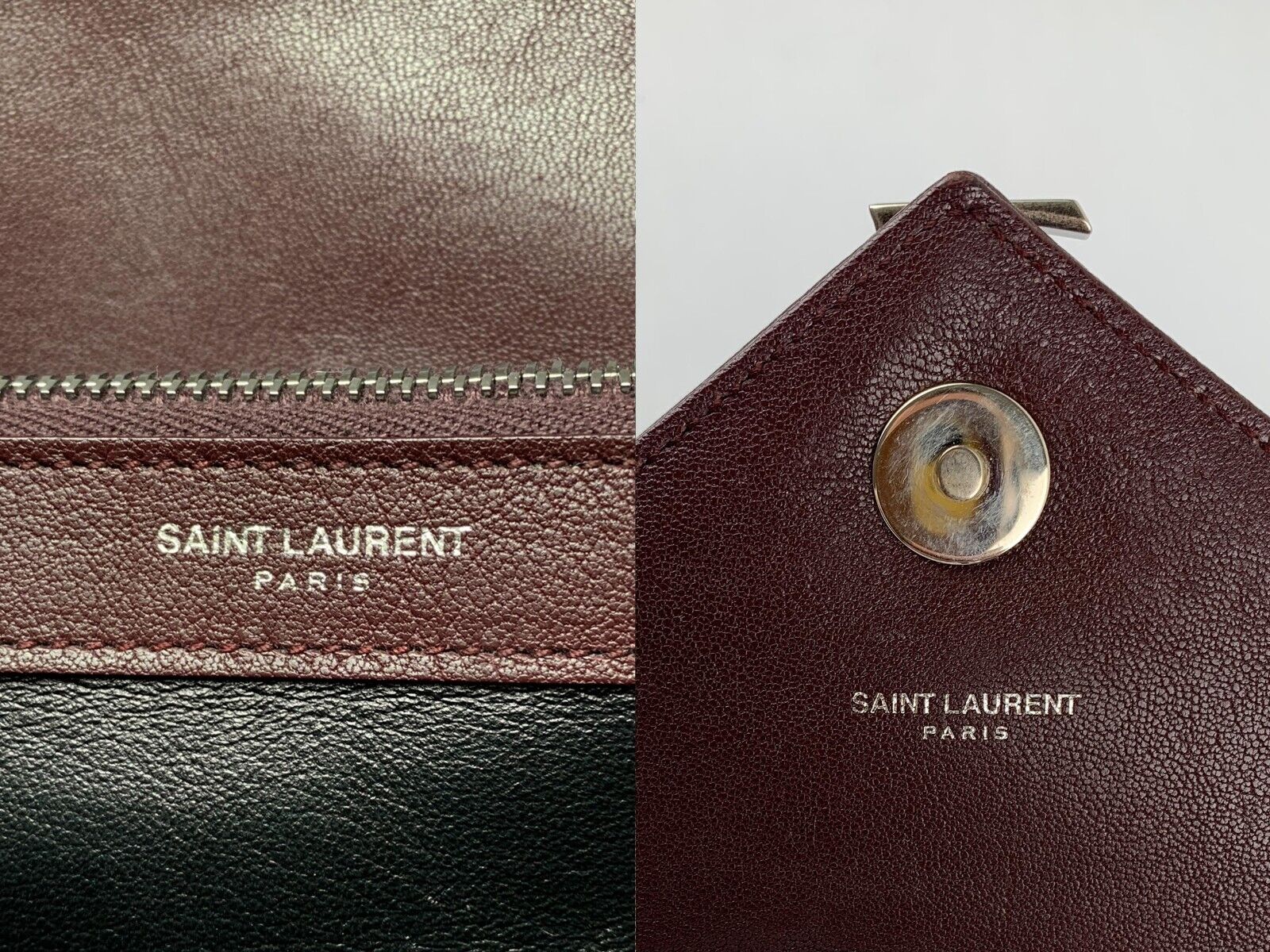 Saint Laurent Classic Monogram College Bag Chevron Leather Large YSL