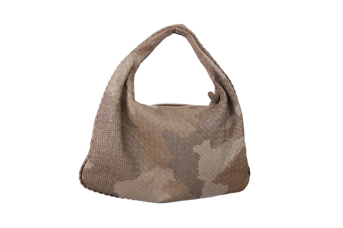 Bottega Veneta Intrecciato Beige Leather Hobo Bag