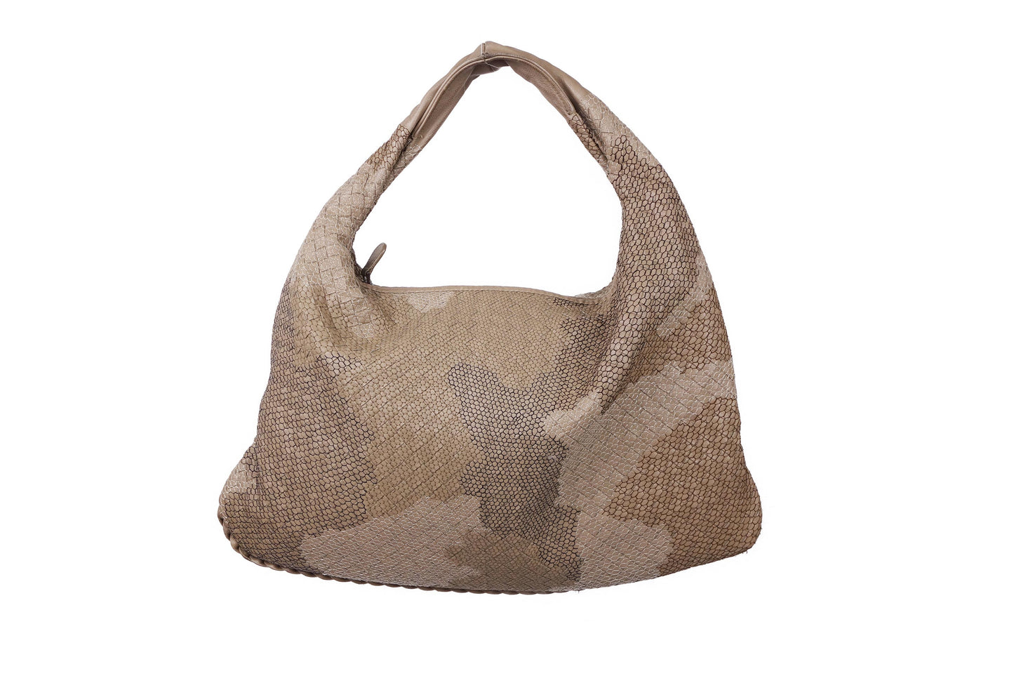 Bottega Veneta Intrecciato Beige Leather Hobo Bag