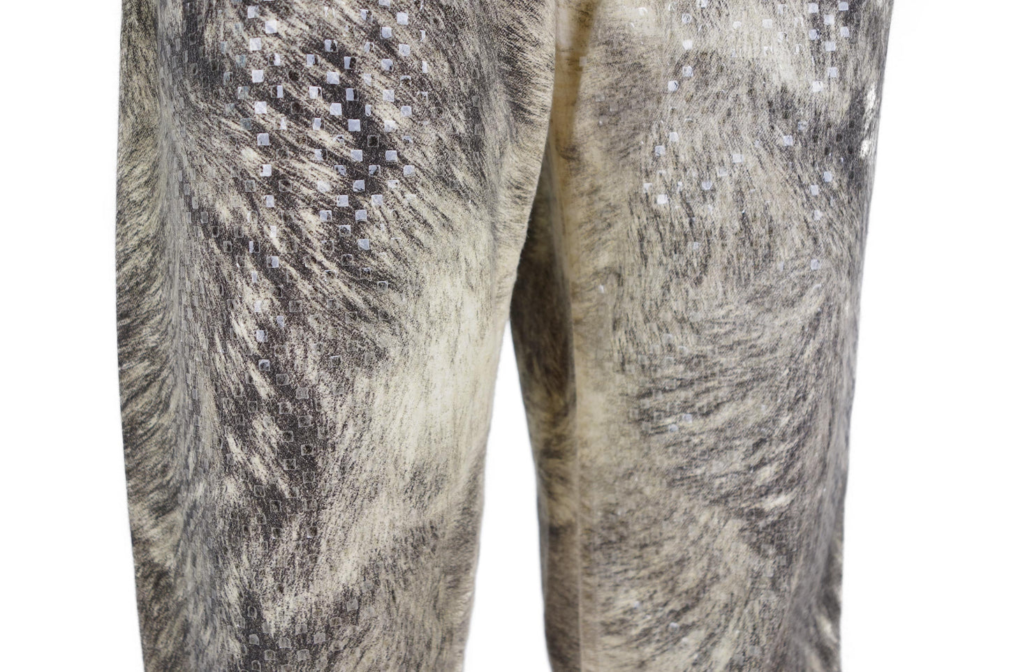 Roberto Cavalli Animal Fur Print Glitter Jeans