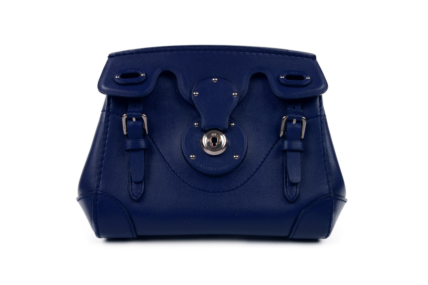 Ralph Lauren Navy Leather Mini Soft Ricky 18 Bag