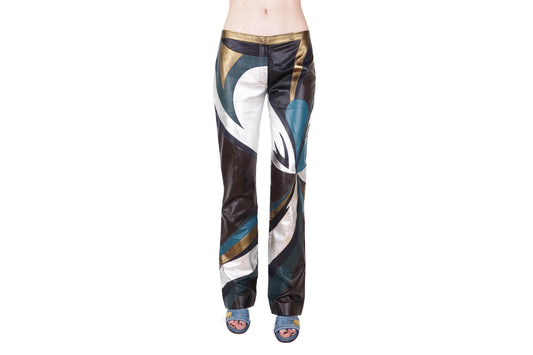 Dolce & Gabbana S/S 2002 Leather Patchwork Pants