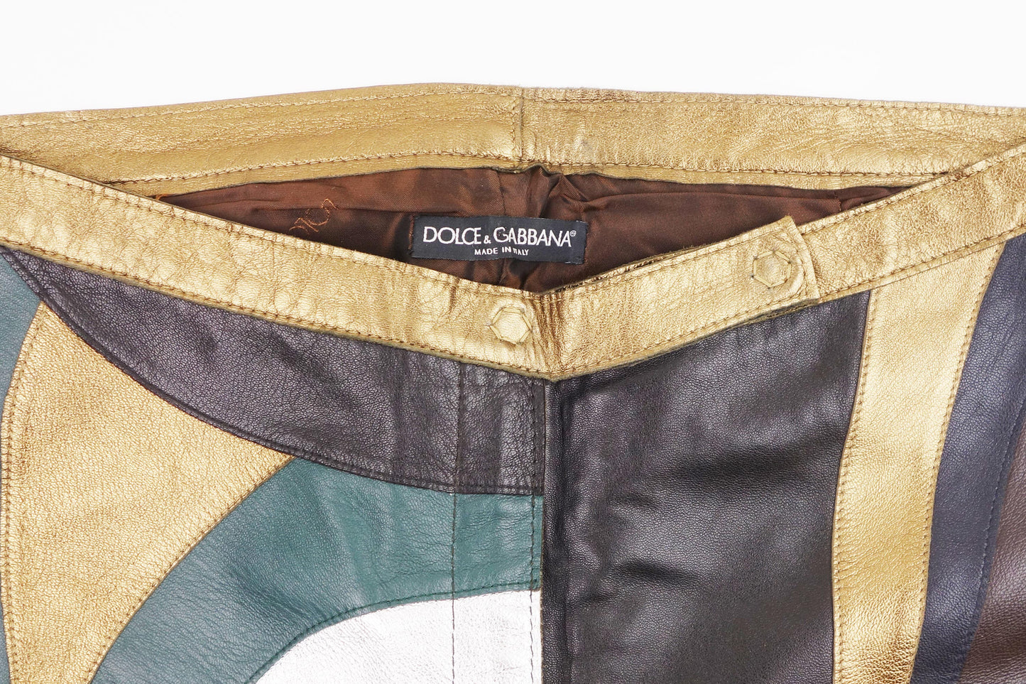 Dolce & Gabbana S/S 2002 Leather Patchwork Pants