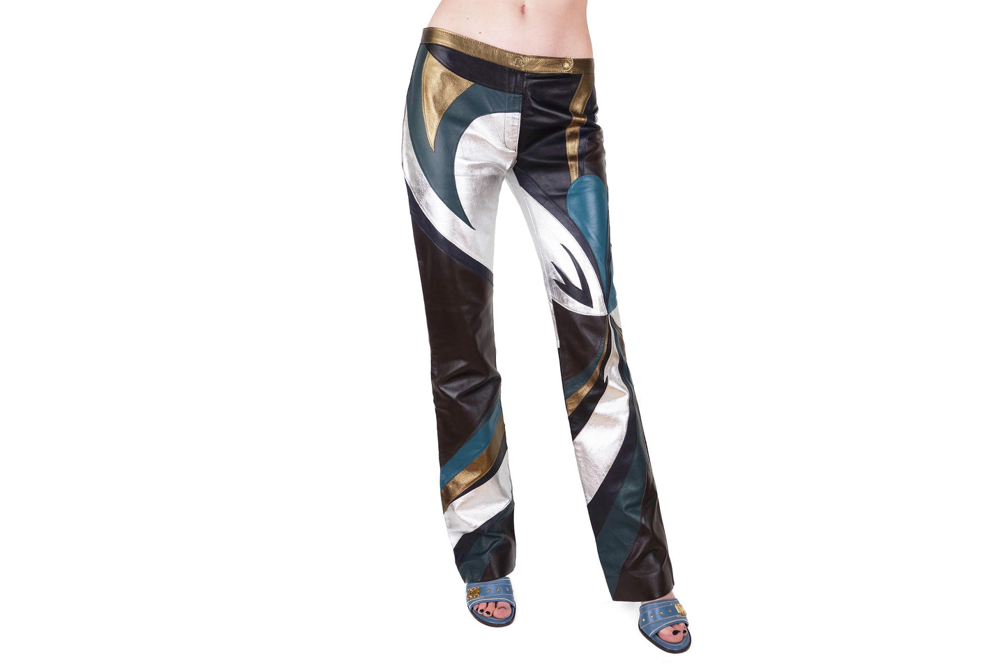 Dolce & Gabbana S/S 2002 Leather Patchwork Pants