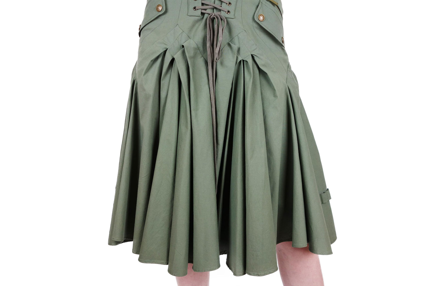 Christian Dior by John Galliano "G.I. Jane" Military Corset Lace Up Dress - Strumok