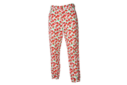 Escada Vintage Red Strawberry Print Jeans - Strumok