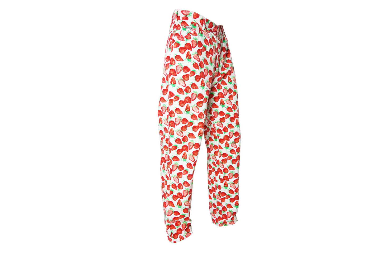 Escada Vintage Red Strawberry Print Jeans - Strumok