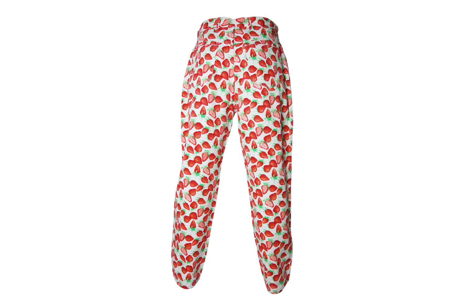 Escada Vintage Red Strawberry Print Jeans - Strumok