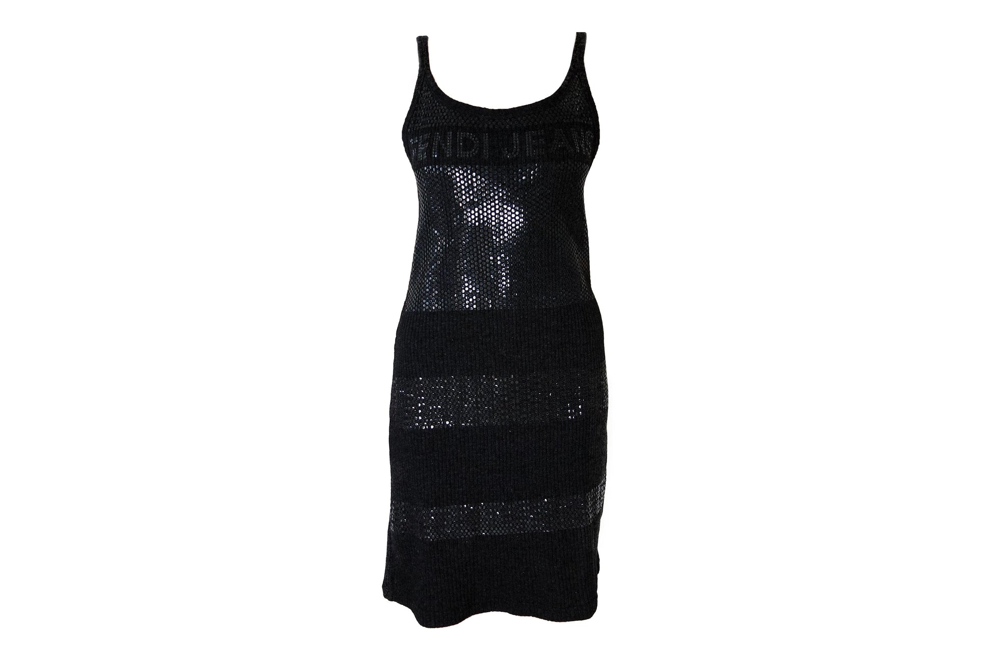 Fendi Dark Grey Sleeveless Dress - Strumok