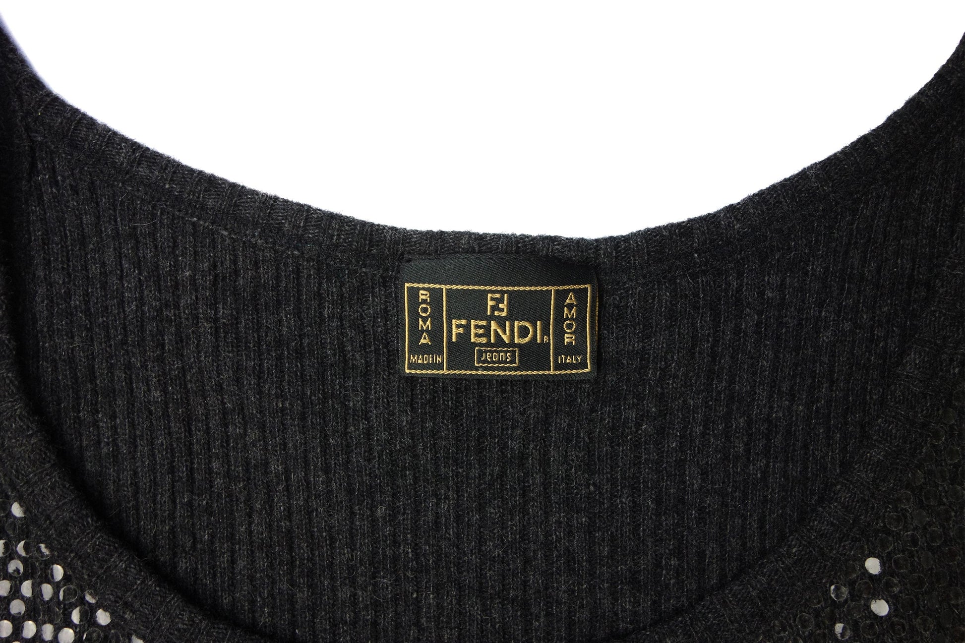 Fendi Dark Grey Sleeveless Dress - Strumok