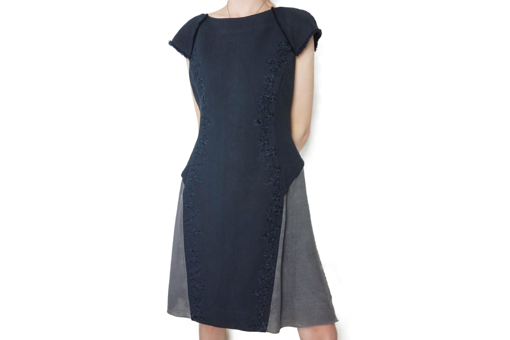 Hugo Boss Black Sleeveless Embroidered Dress - Strumok