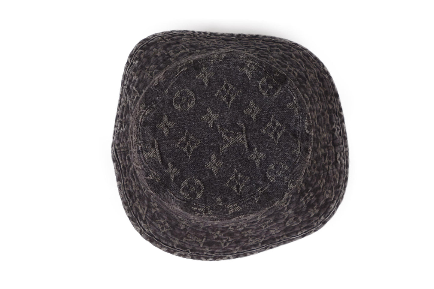 Louis Vuitton Grey Denim Monogram Bucket Hat - Strumok
