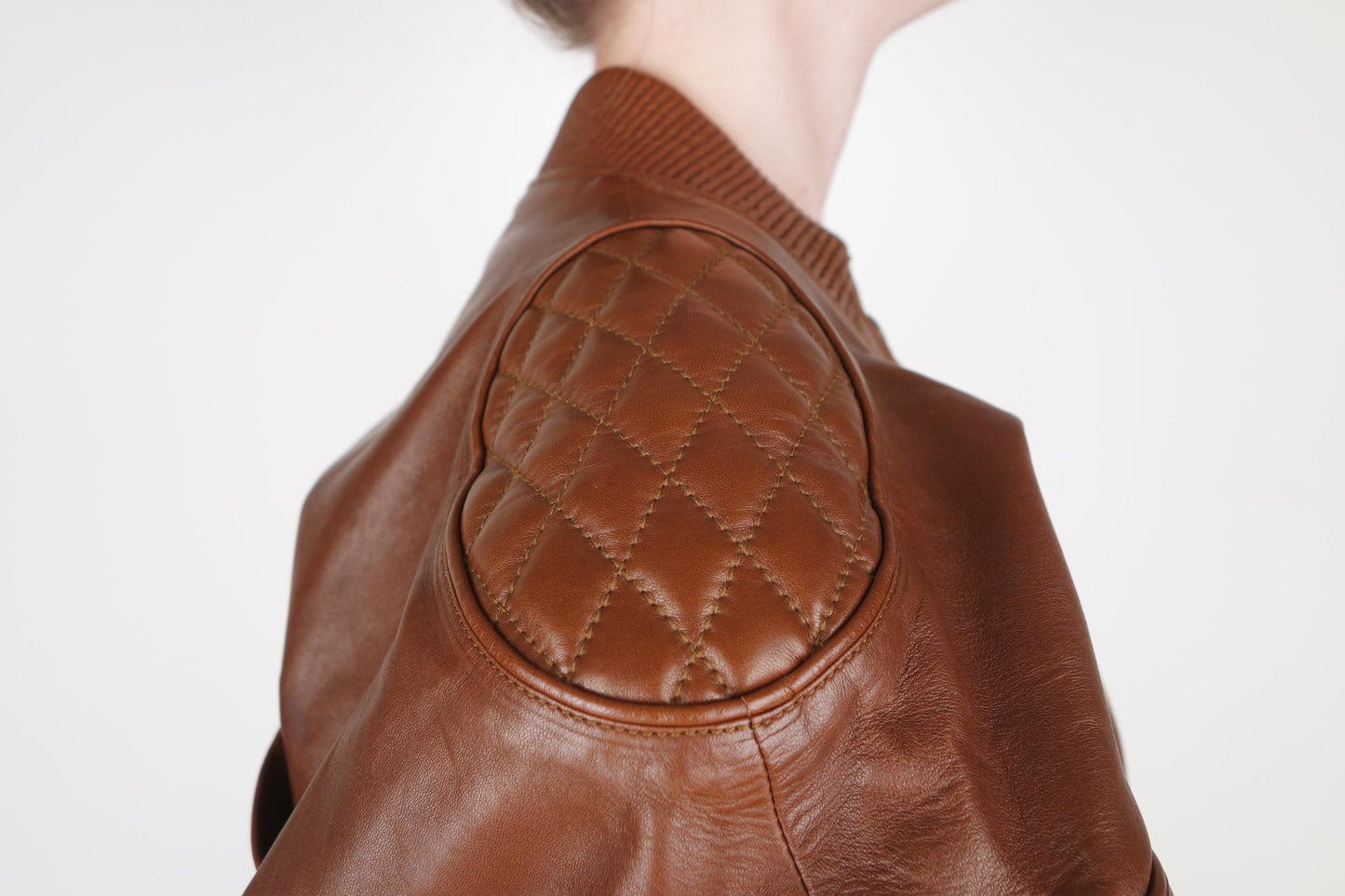 Alexander McQueen Brown Leather Quilted  Biker Jacket SS 2010 - Strumok