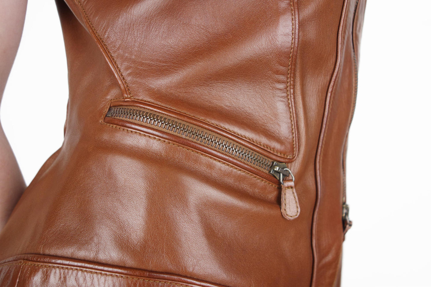 Alexander McQueen Brown Leather Quilted  Biker Jacket SS 2010 - Strumok