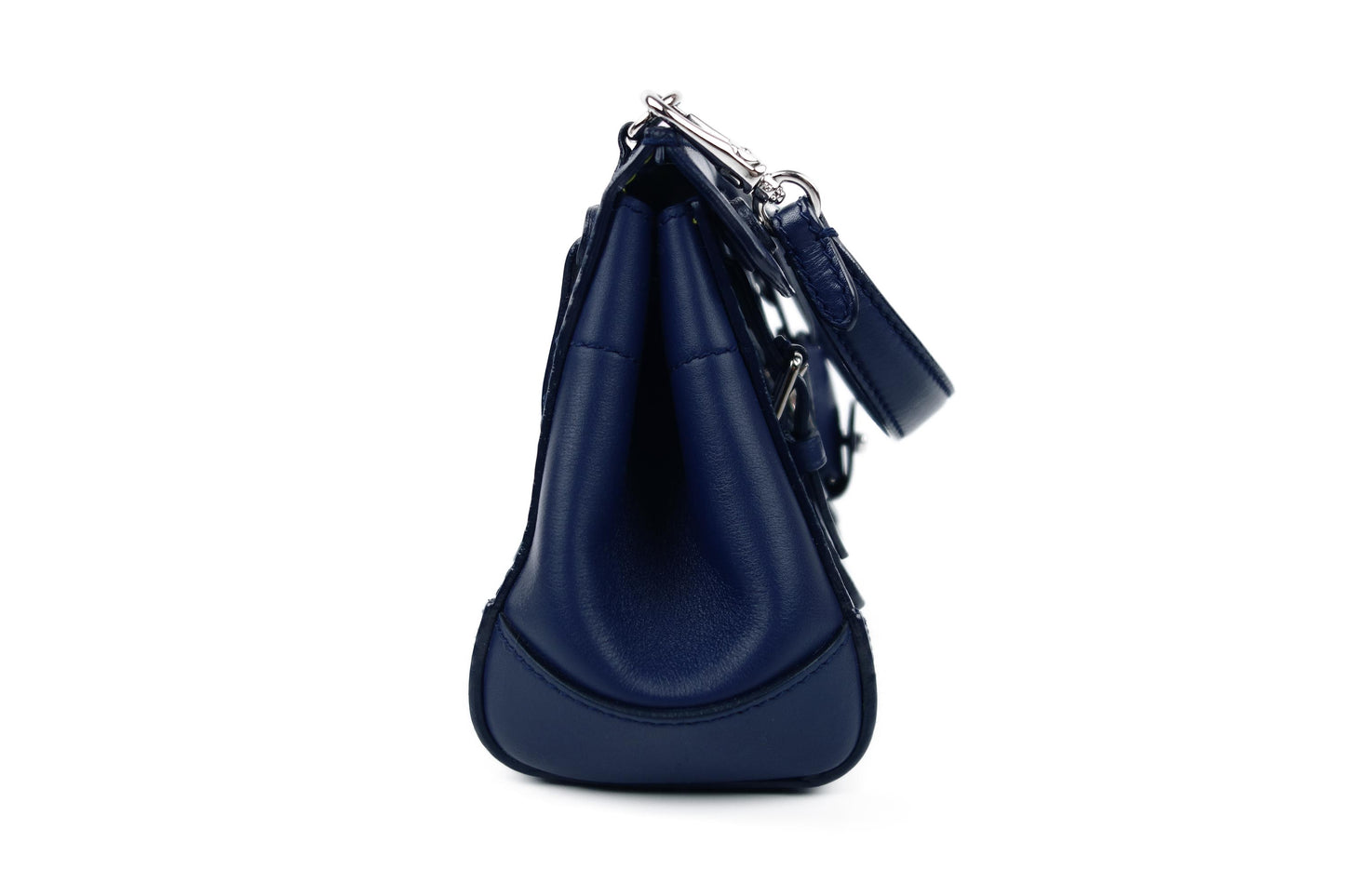 Ralph Lauren Navy Leather Mini Soft Ricky 18 Bag