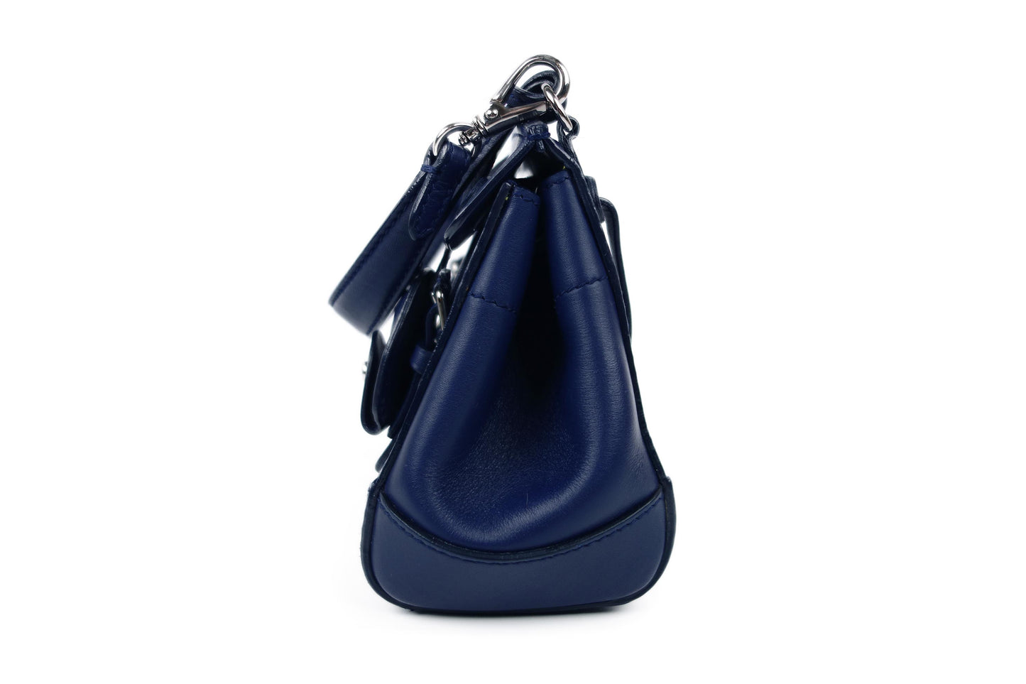 Ralph Lauren Navy Leather Mini Soft Ricky 18 Bag