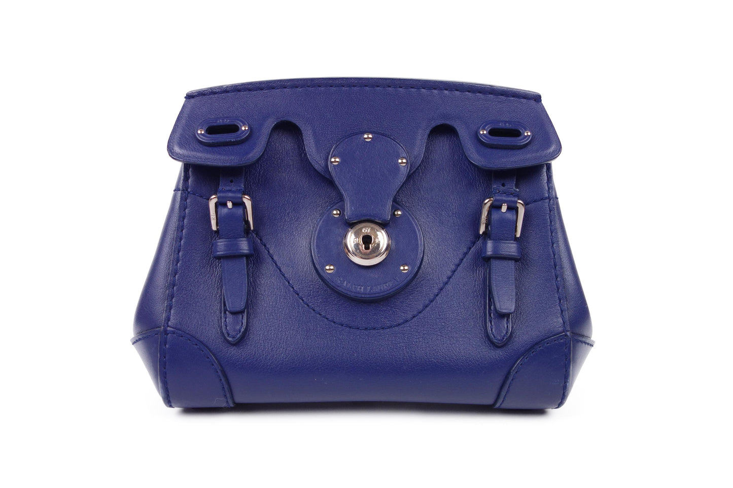 Ralph Lauren Navy Leather Mini Soft Ricky 18 Bag