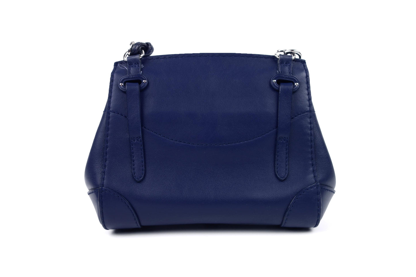 Ralph Lauren Navy Leather Mini Soft Ricky 18 Bag