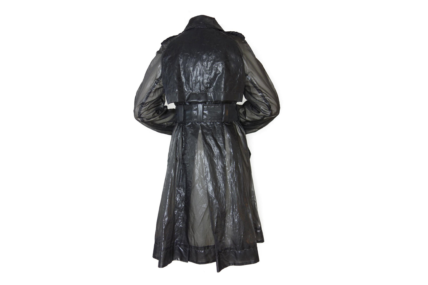 Sonia Ryikiel Vintage Semi-transparent Black Raincoat - Strumok