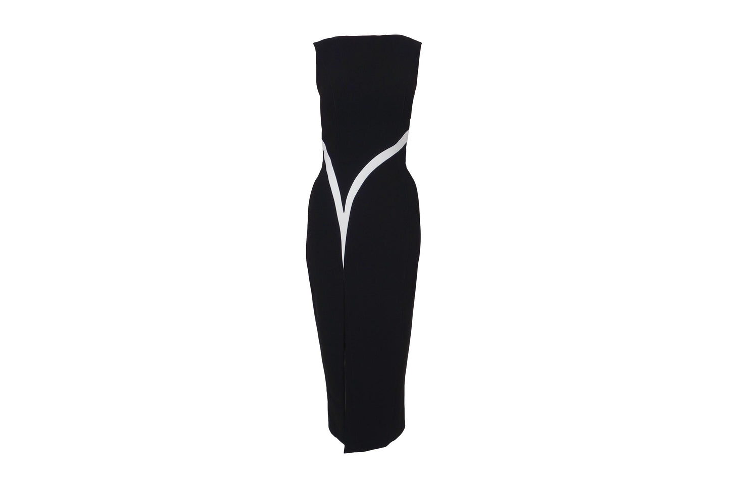 Thierry Mugler S/S 1999 Vintage Runway Black and White Evening Dress