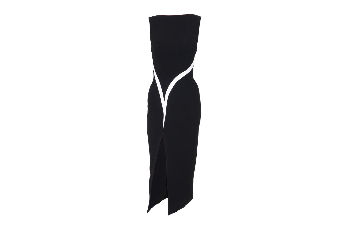 Thierry Mugler S/S 1999 Vintage Runway Black and White Evening Dress